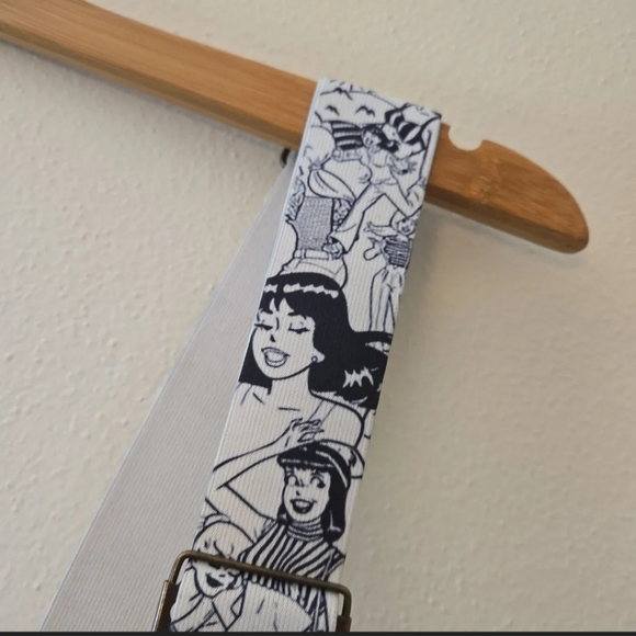 Betty and Veronica Blue Jean Overalls w/Cartoon Suspenders - Picture 4 of 7